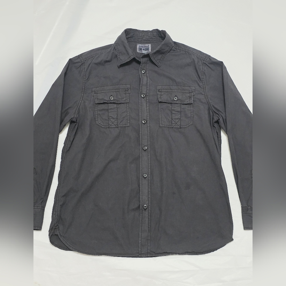 Gray Button-Up Converse Mens Shirt